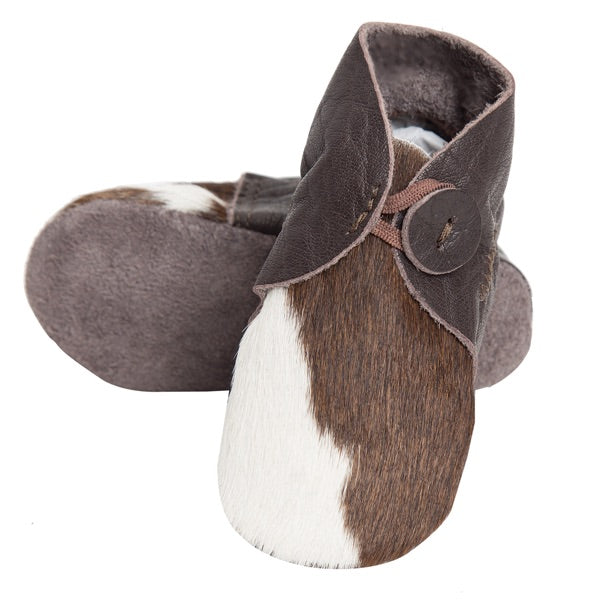 Baby cowhide booties