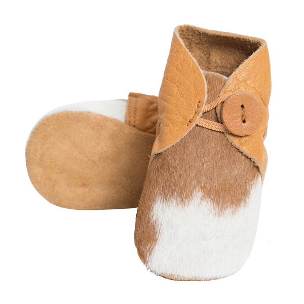 Baby cowhide booties