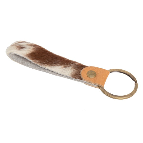 Cowhide key ring