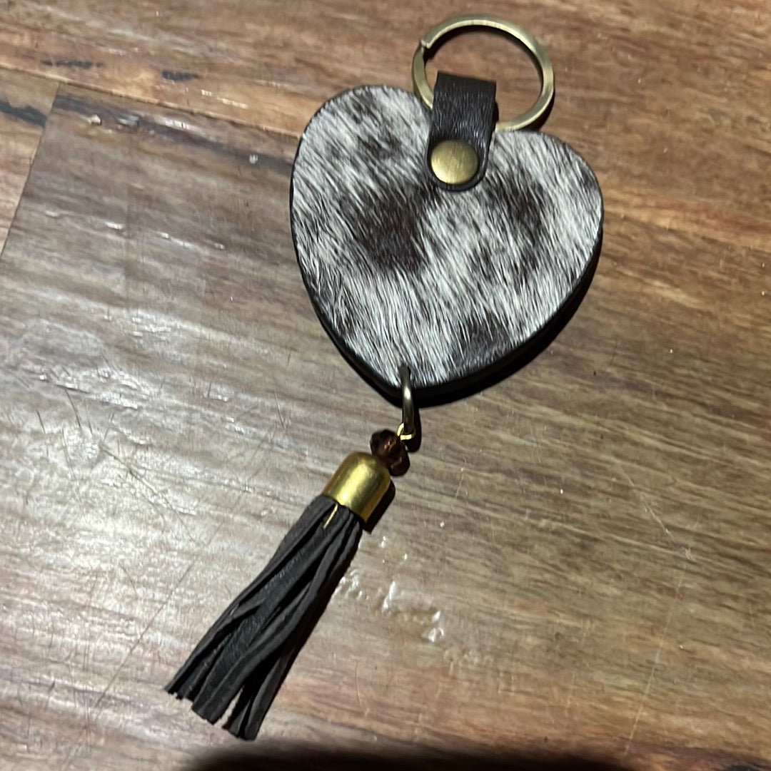 Heart tassel key ring