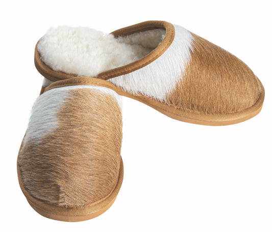 Cowhide slippers small
