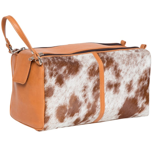Cowhide toiletries bag