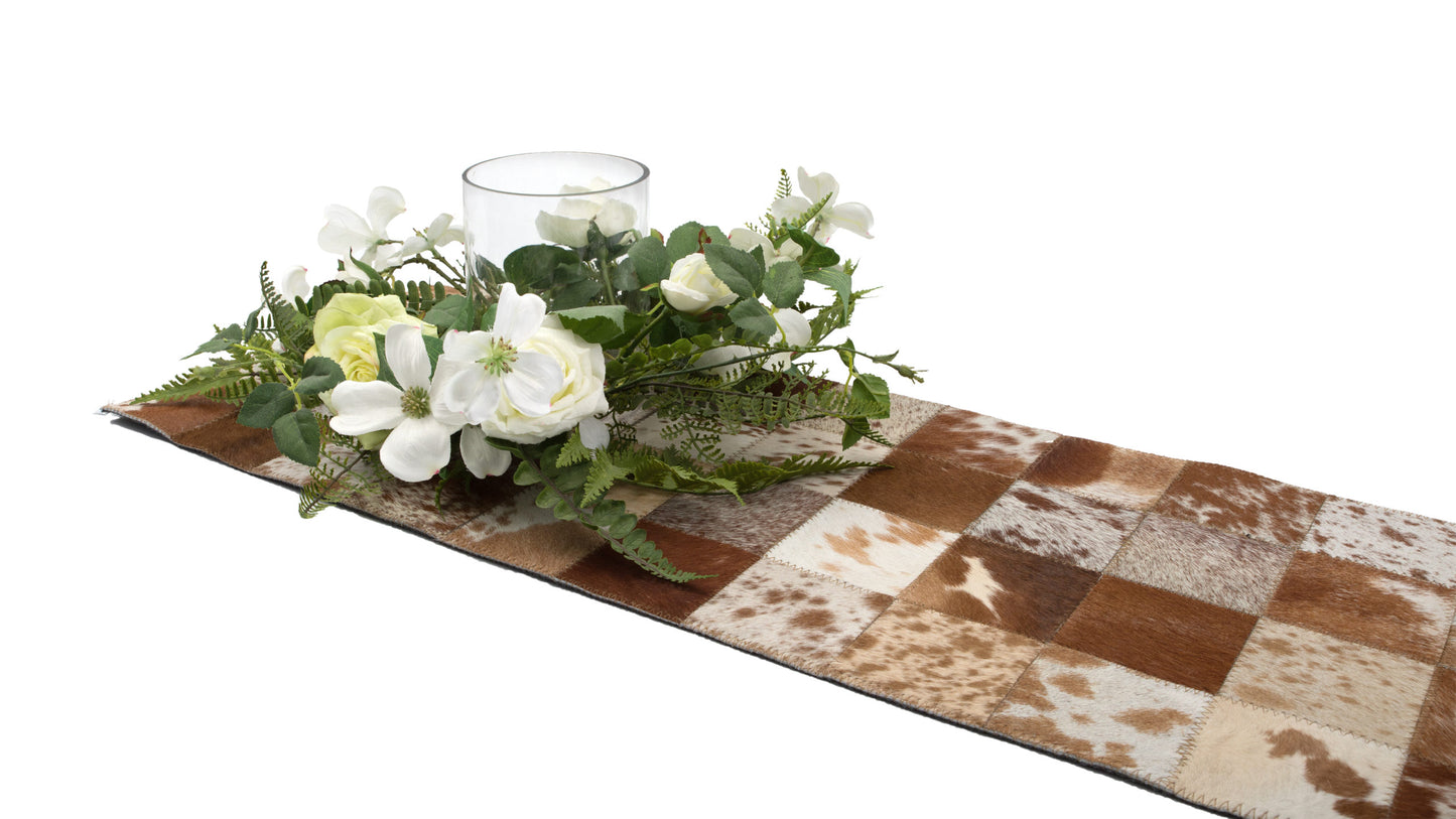 Cowhide table runner